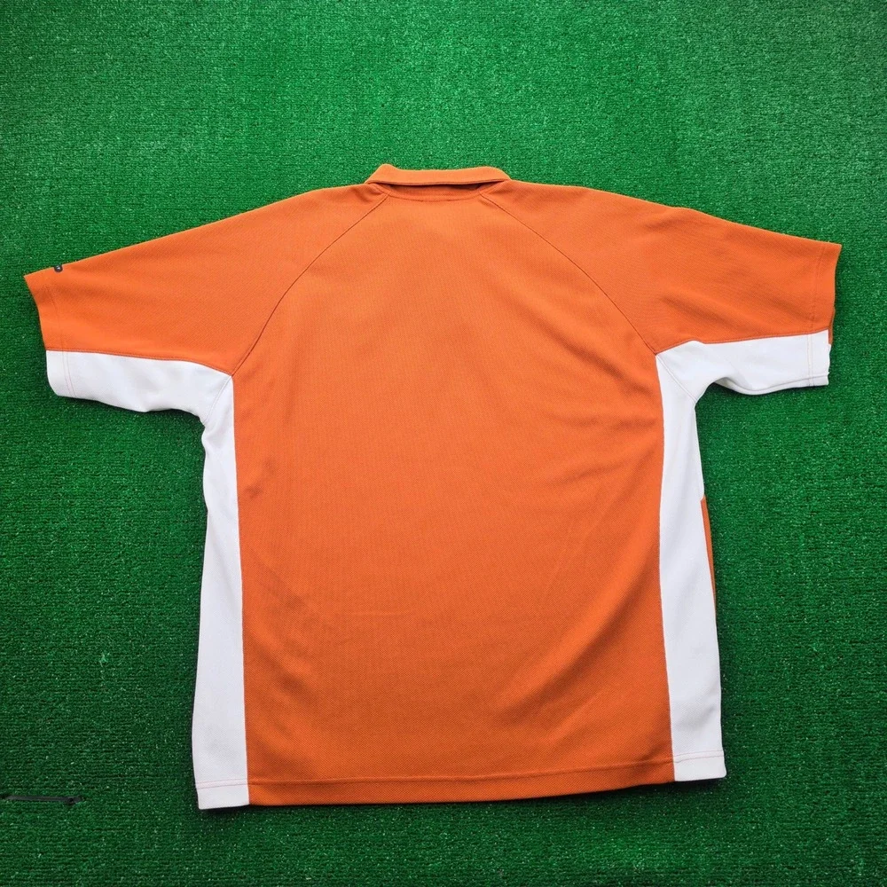 Vintage Texas Longhorns Nike Team Dri Fit Polo Shirt Mens XL Orange NCAA Logo - Picture 10 of 10